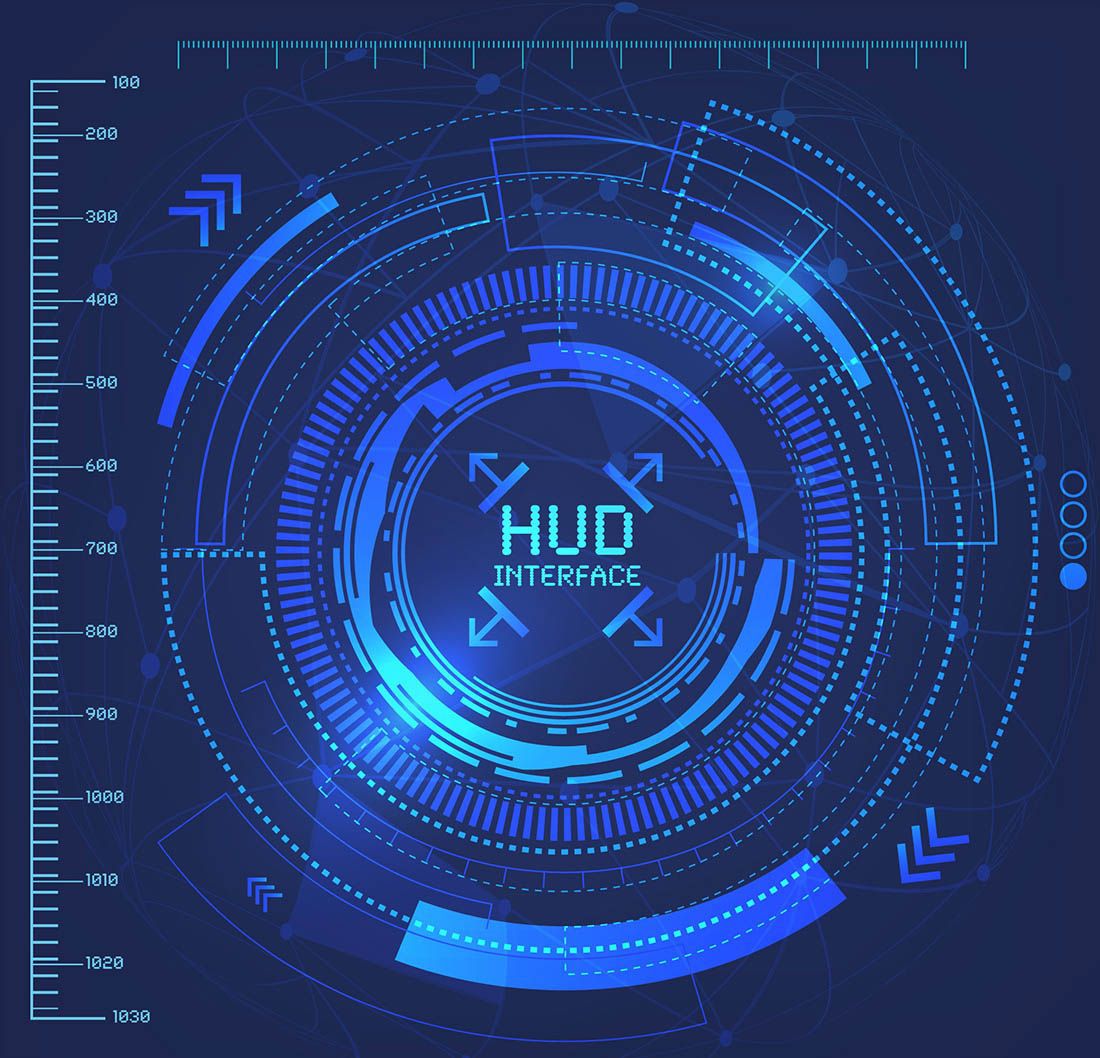 锁定-科技UI-潮流线条未来高科技科幻机械HUD