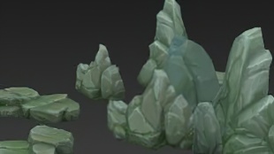 手绘3D场景-山石