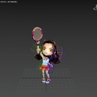 小项目；自己参考玛丽奥网球，做了一套网球动作，我猜全网唯一一个网球动作