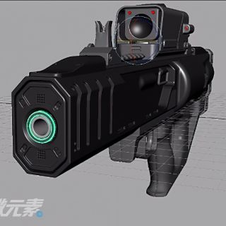 Moi3d与Maya游戏武器机枪建模制作视频教程